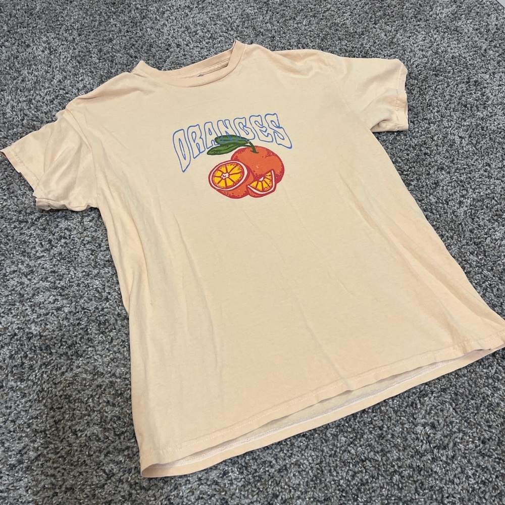 Orange graphic tee